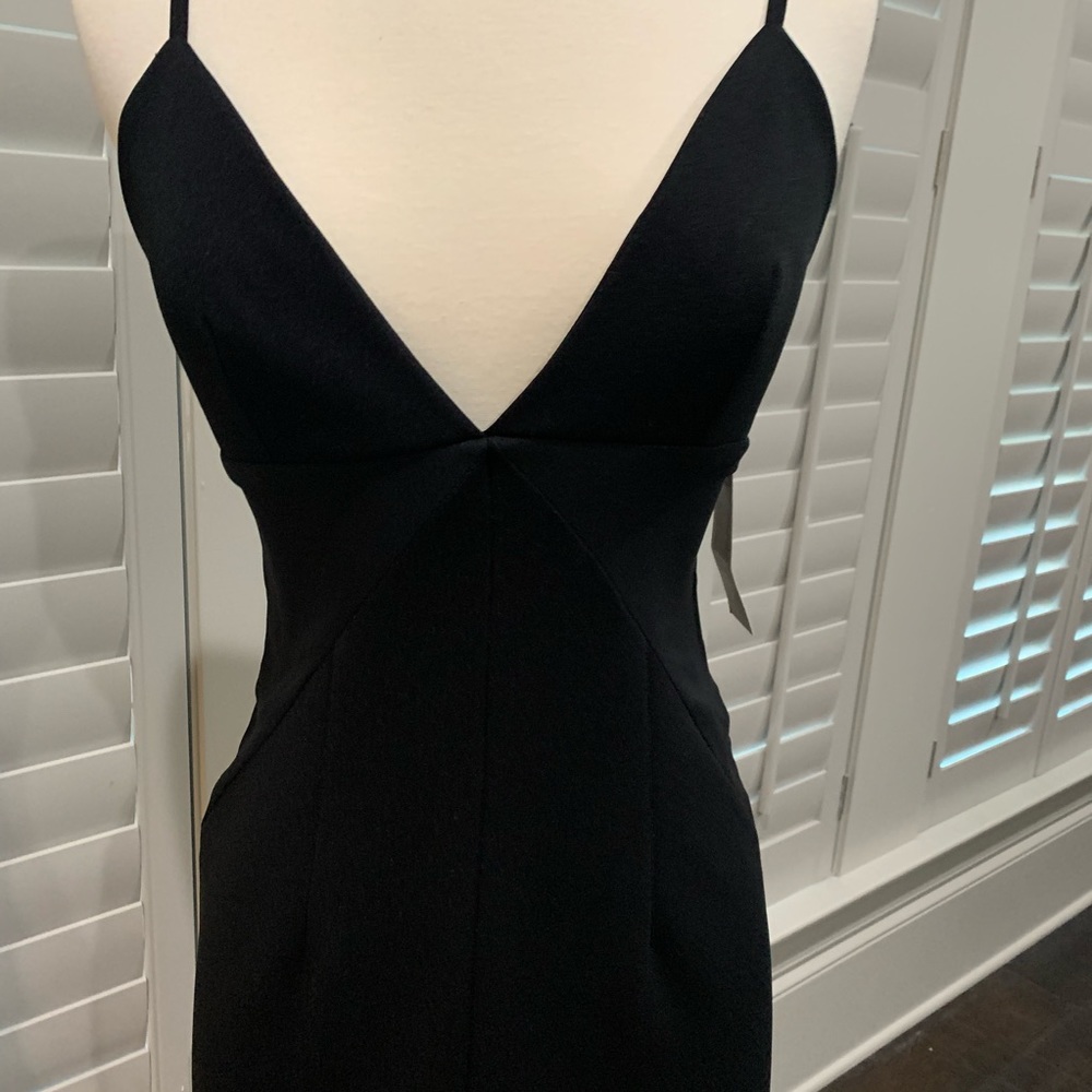 Black dress with tux tail